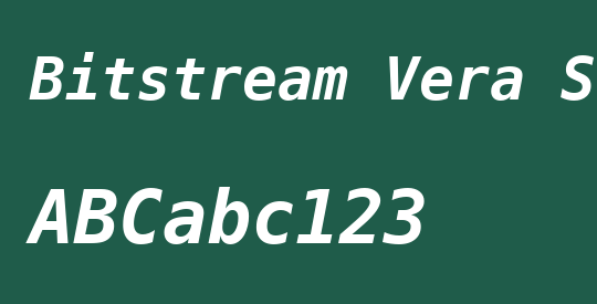 Bitstream Vera Sans Mono