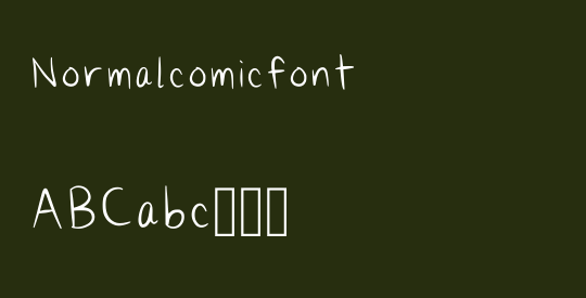 Normalcomicfont