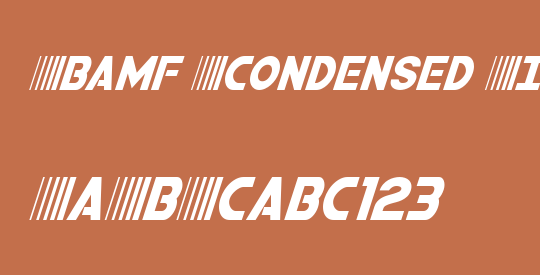 Bamf Condensed Italic