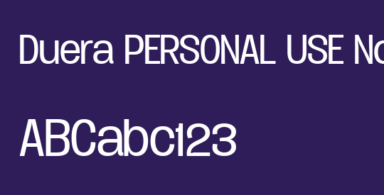 Duera PERSONAL USE Normal