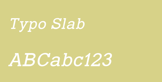 Typo Slab
