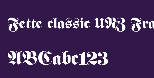 Fette classic UNZ Fraktur