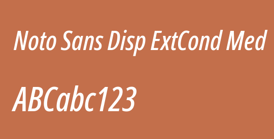 Noto Sans Disp ExtCond Med