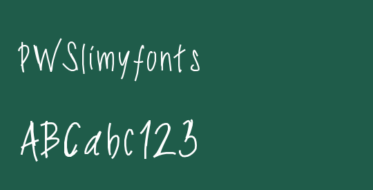 PWSlimyfonts
