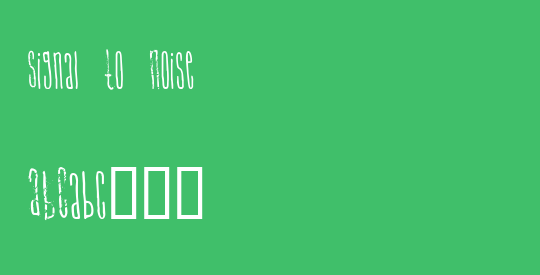 Signal To Noise