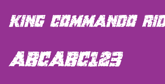 King Commando Riddled II Italic