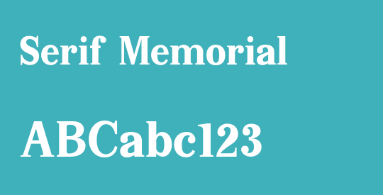 Serif Memorial 