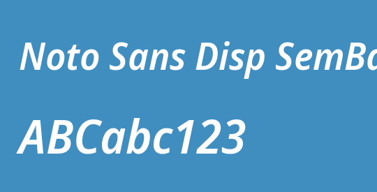 Noto Sans Disp SemBd