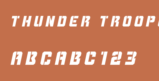 Thunder Trooper Title Italic