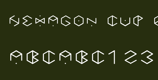 HEXAGON cup font
