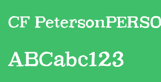 CF PetersonPERSONAL