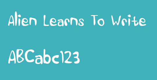 Alien Learns To Write