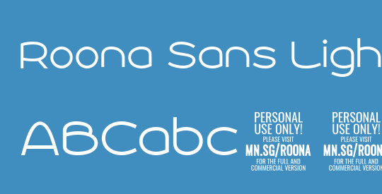 Roona Sans Light PERSONAL