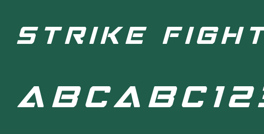 Strike Fighter Title Italic