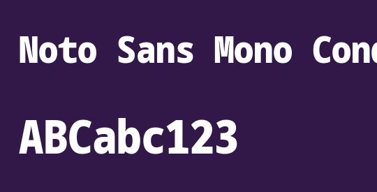 Noto Sans Mono Cond Blk