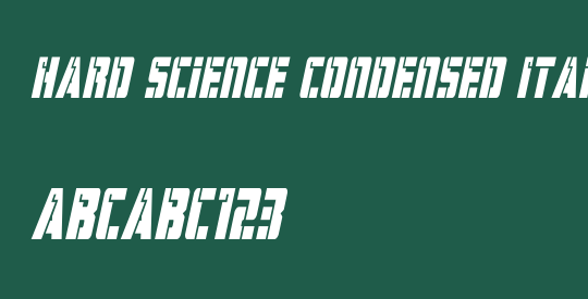 Hard Science Condensed Italic