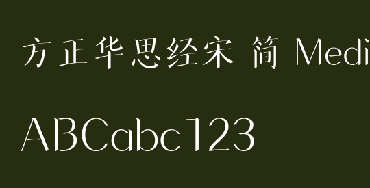 方正华思经宋 简 Medium