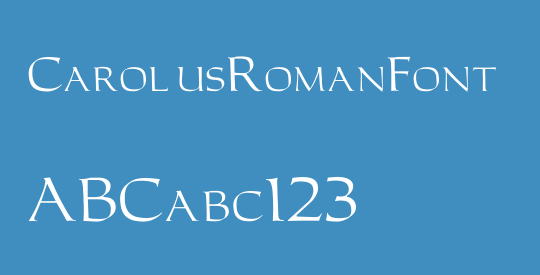 CarolusRomanFont