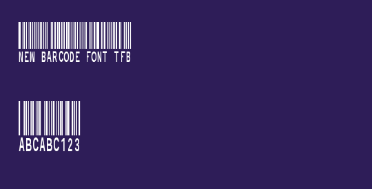 New Barcode Font tfb