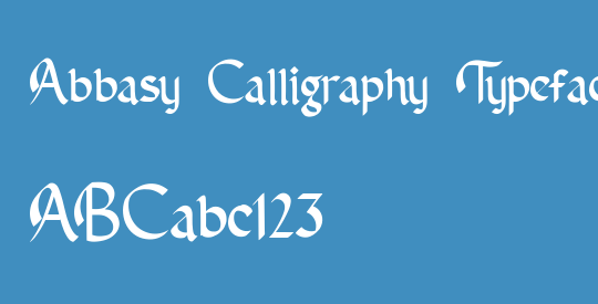 Abbasy Calligraphy Typeface