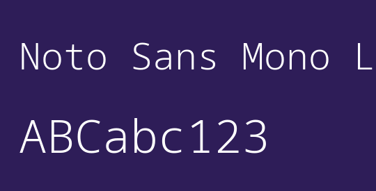 Noto Sans Mono Light