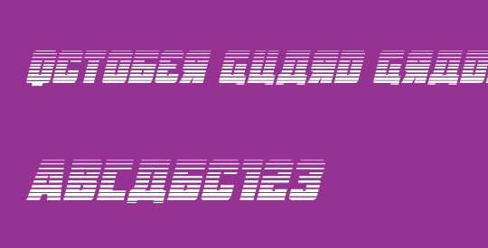 October Guard Gradient Italic