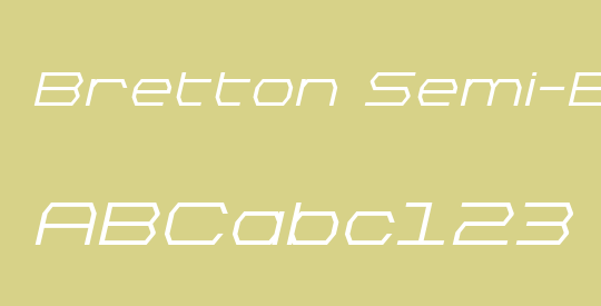 Bretton Semi-Bold Expanded Italic