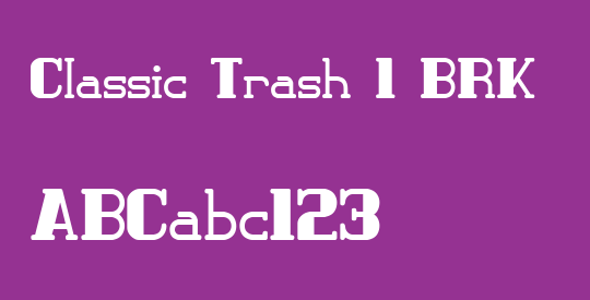 Classic Trash 1 BRK