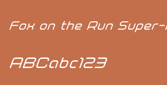 Fox on the Run Super-Italic