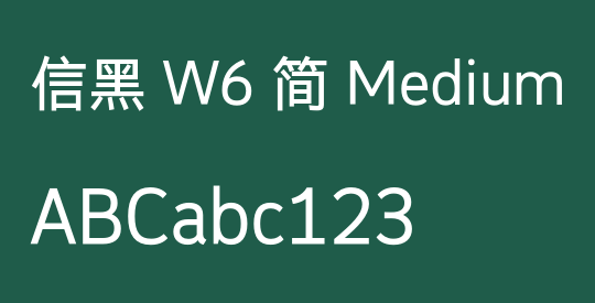 信黑 W6 简 Medium
