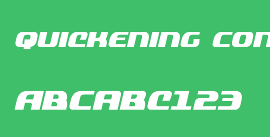 Quickening Condensed Italic