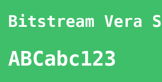 Bitstream Vera Sans Mono