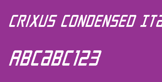 Crixus Condensed Italic
