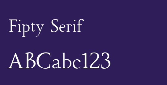 Fipty Serif
