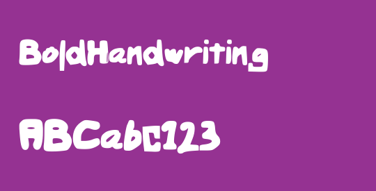 BoldHandwriting
