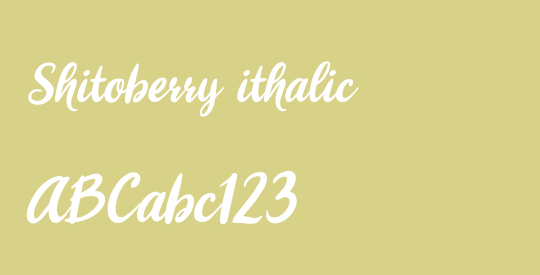 Shitoberry ithalic