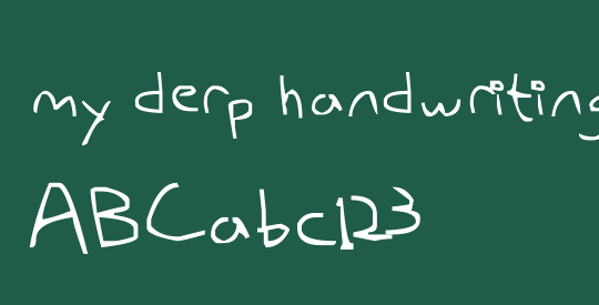 my derp handwriting