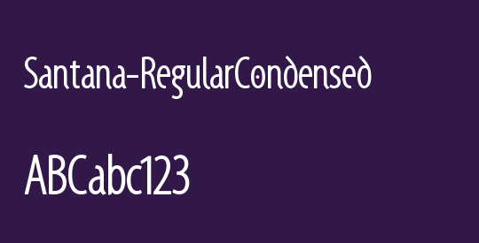 Santana-RegularCondensed