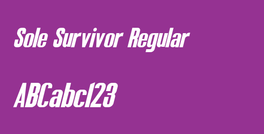 Sole Survivor Regular