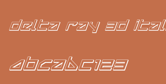 Delta Ray 3D Italic
