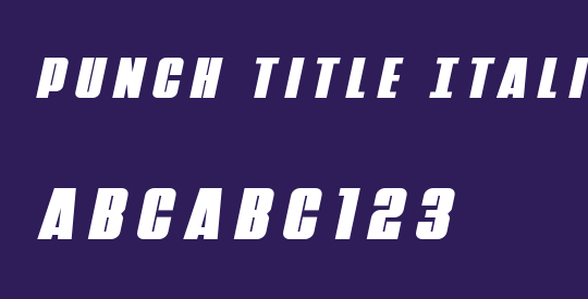 Punch Title Italic