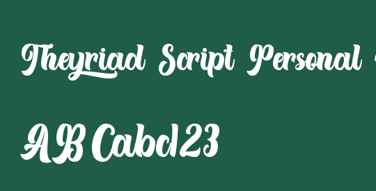 Theyriad Script Personal Use