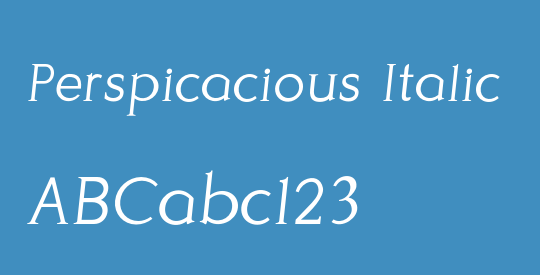 Perspicacious Italic