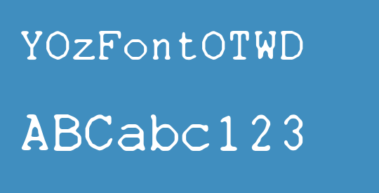 YOzFontOTWD