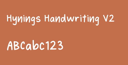 Hynings Handwriting V2