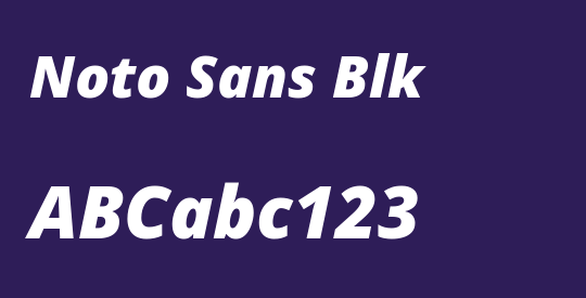 Noto Sans Blk
