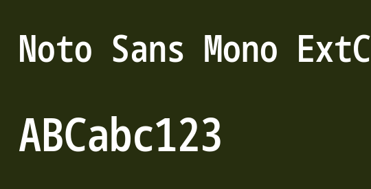 Noto Sans Mono ExtCond SemBd