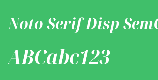 Noto Serif Disp SemCond