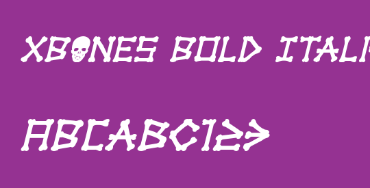 xBONES Bold Italic