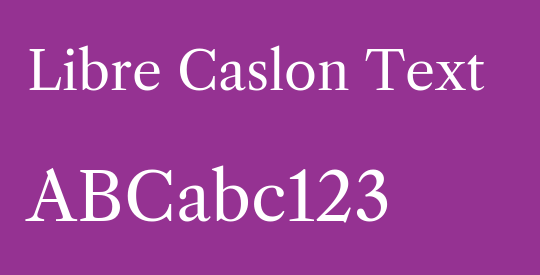 Libre Caslon Text